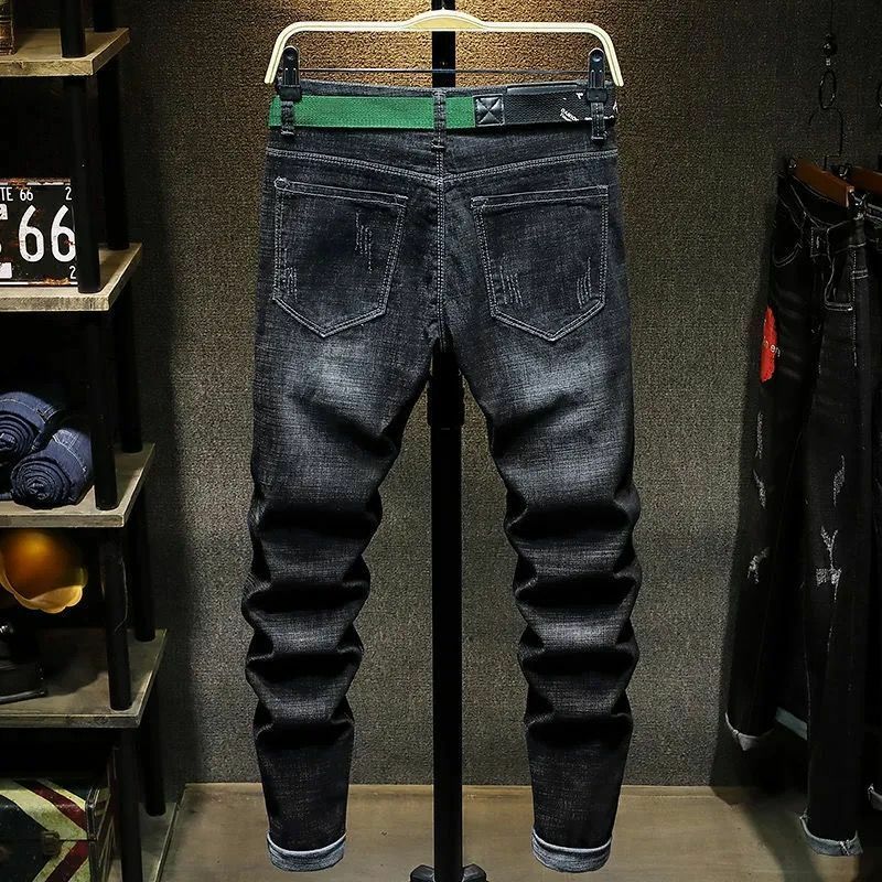 Jeans en denim coupe couvertes pour le printemps et l'automne, streetwear de luxe coréen, design de broderie 3D, mode punk décontractée, haut de gamme