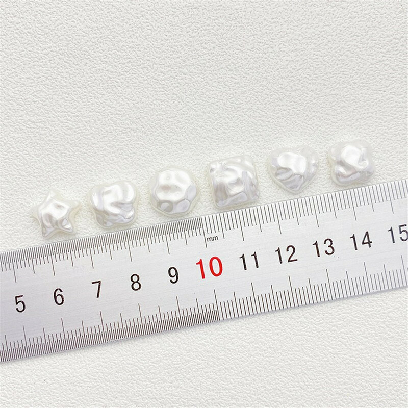 Perle di conchiglia d'imitazione barocca evidenziate Love Five appuntite Star Patch Half Hole Beads accessori per gioielli con bracciale in materiale fai da te