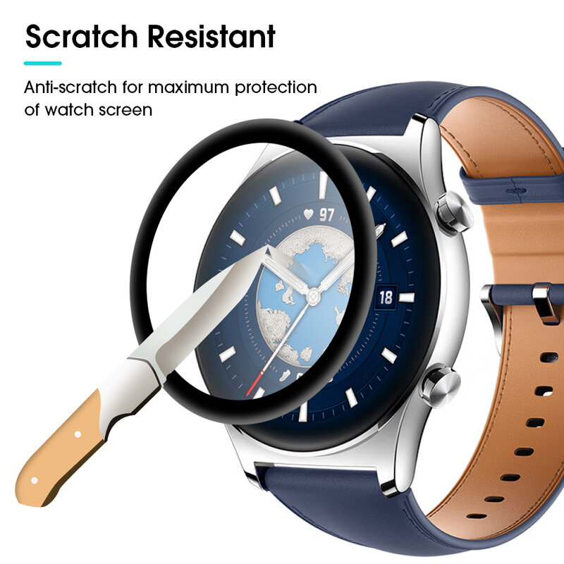 Para o relógio de honra gs 3 protetor de tela macio anti-shatter filme gs3 capa protetora não vidro para huawei relógio gs 3 smartwatch