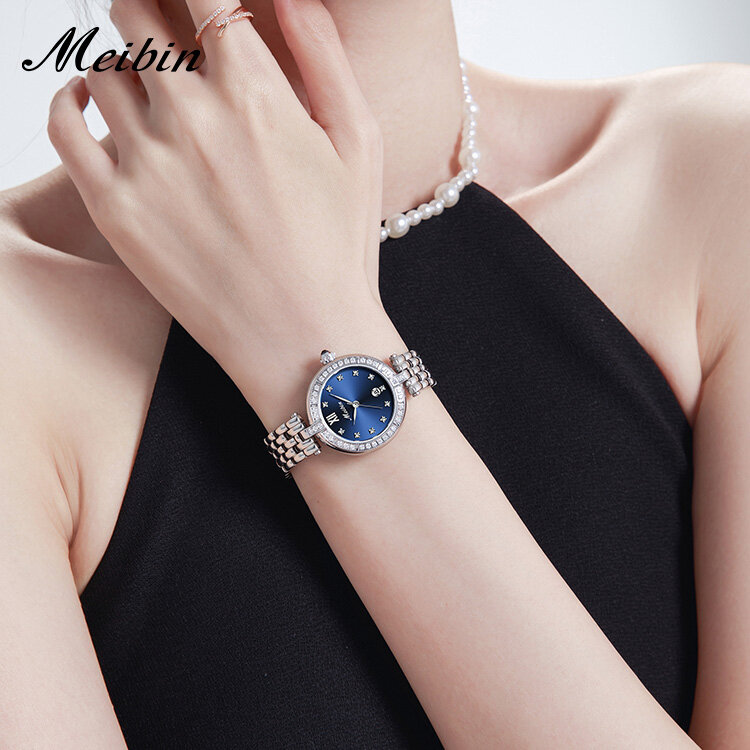 2024 nowa kobieta zegarki kwarcowe tydzień diamentowa tarcza luksusowy zegarek kwarcowy kobieta japonia ruch szafirowy kryształ
