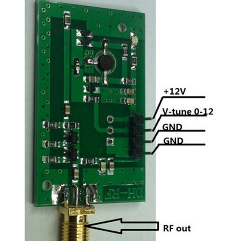 Rf oscillatore a tensione controllata PCB sorgente di frequenza a banda larga Vco 515Mhz --- 1150Mhz