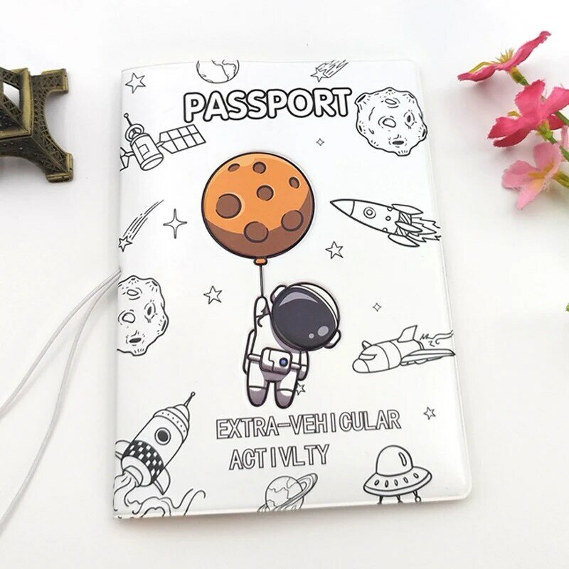 Cute Passport Holder Leather Men Women Travel Passport Cover Case Card ID Holders Travel Accessories