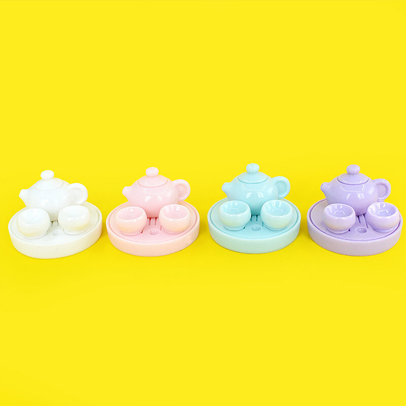 1Set Set di tazze da tè in miniatura simulazione in miniatura modello di mobili per la casa delle bambole accessori fai da te giocattolo ornamento per la casa