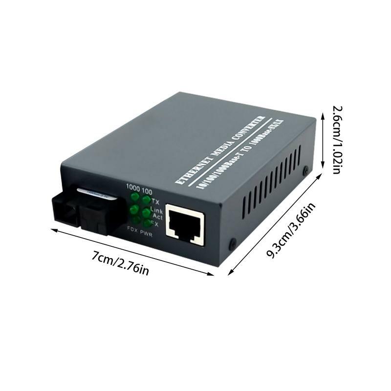 Convertitore multimediale ottico in fibra Gigabit 1000/100Mbps Ethernet RJ45 Single Mode Single Fiber TX RX SC Port alimentatore esterno