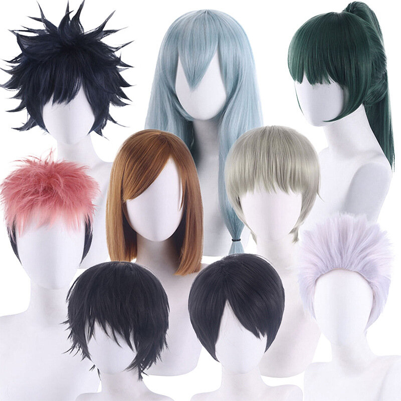Japanese Anime Cospaly Wigs Multiple Styles Periwig Cartoon Movies Role Simulate Hair Lolita Costume Headwear Halloween Props