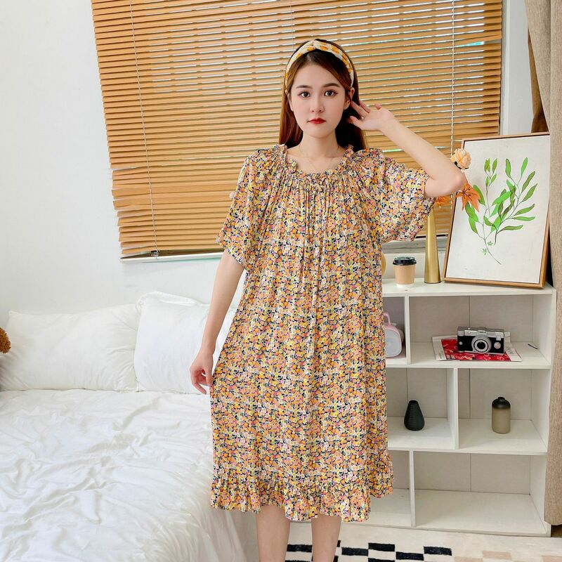Dames Nachtkleding Zomer Nachthemd Prinses Nachtkleding Sweet Japan Fashion Home Wear Boot Hals Pyjama Jurk