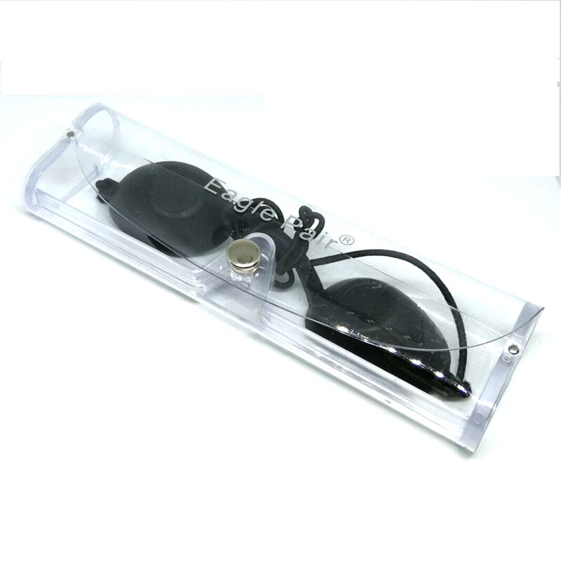 Occhiali per la protezione degli occhi dell'operatore di bellezza 200-2000nm occhiali di sicurezza Laser IPL con benda sull'occhio nera per l'uso del cliente