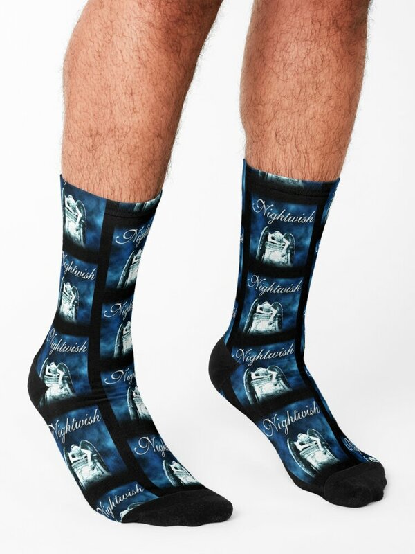 Nightwish-calcetines con estampado de halloween para hombre y mujer, medias de diseñador para correr