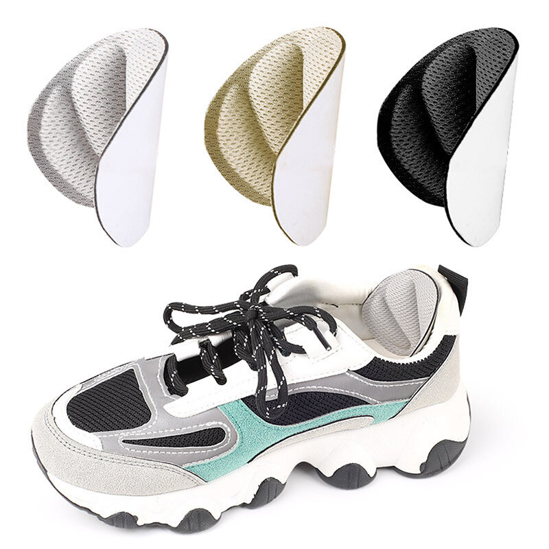 Palmilha Anti-desgaste Crash Patch para sapatos, adesivo traseiro, almofadas para os pés, almofada anti-cair, tênis esportivos, protetor de calcanhar, 2 peças
