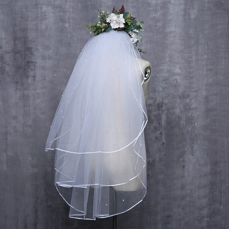 3M Véus Do Casamento Véus de Noiva Acessórios Do Casamento Apliques Borda Véus Na Cabeça