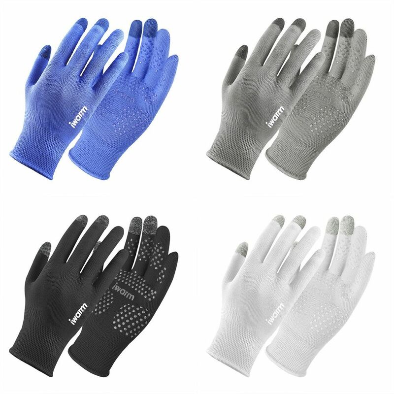 Korean Women Men Letter Sun Protection Gloves Outdoor Clambing Driving Anti UV Gloves Five Fingers Touch Screen Gloves