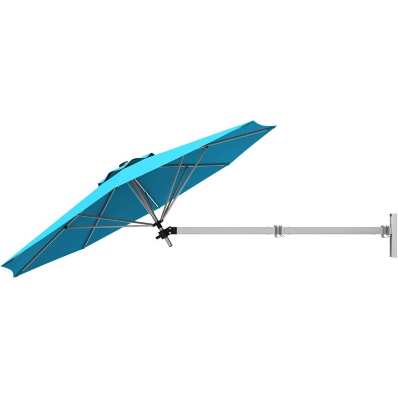 Payung teras terpasang, Payung dinding luar ruangan dengan tiang dapat diatur, payung peneduh matahari miring dengan payung teras ventilasi angin