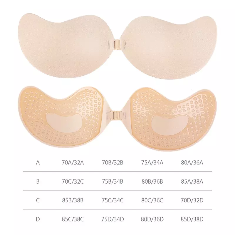 Women's Reusable Mango Silicone Bust Nipple Cover Pasties Stickers Breast Adhesive Invisible Bra Lift Tape Push Up Strapless Bra
