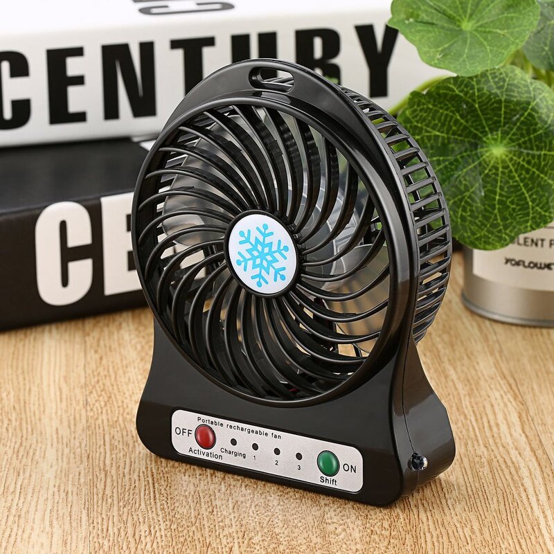 Mini ventilador portátil de aire, enfriador silencioso de escritorio, carga USB, regulación de velocidad de 3 modos, ventiladores de mano para exteriores de verano