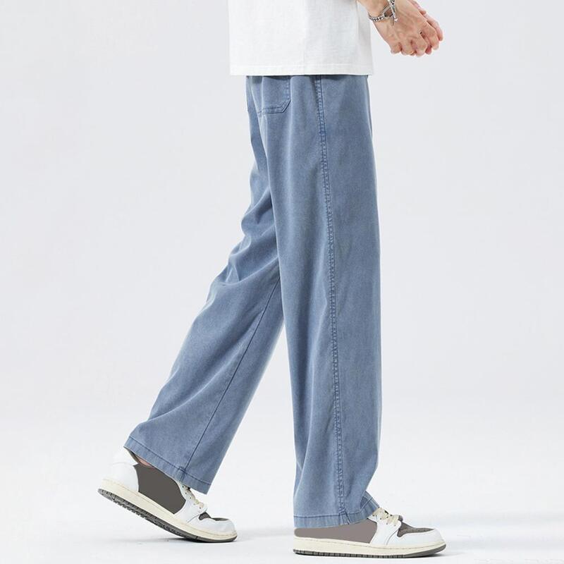Pantaloni Cargo da uomo taglie forti pantaloni elastici in vita a gamba larga da uomo Cool Quick Dry pantaloni da indossare ogni giorno con tasche vestibilità ampia