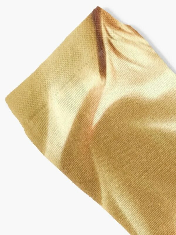 Calcetines de seda satinada para hombre y mujer, calcetín de hip hop, Serie 6, color dorado pálido