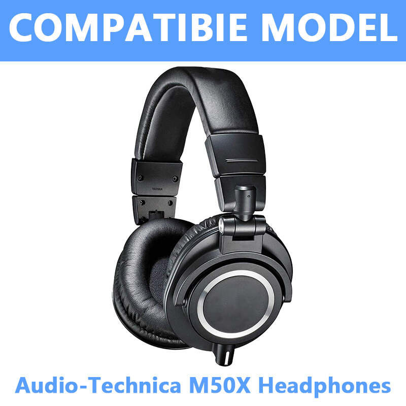 Kulou Headband pengganti untuk Audio-Technica ATH-M50X M40 M30 M20X bantalan Headband Headphone penutup pengganti