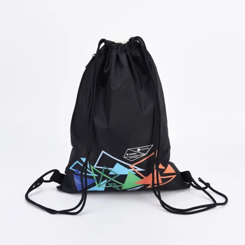 Customized product、OEM Oxford Waterproof Bag Zipper Pocket Light Bagpack Casual Sports Knapsack Drawstring Backpack Bag