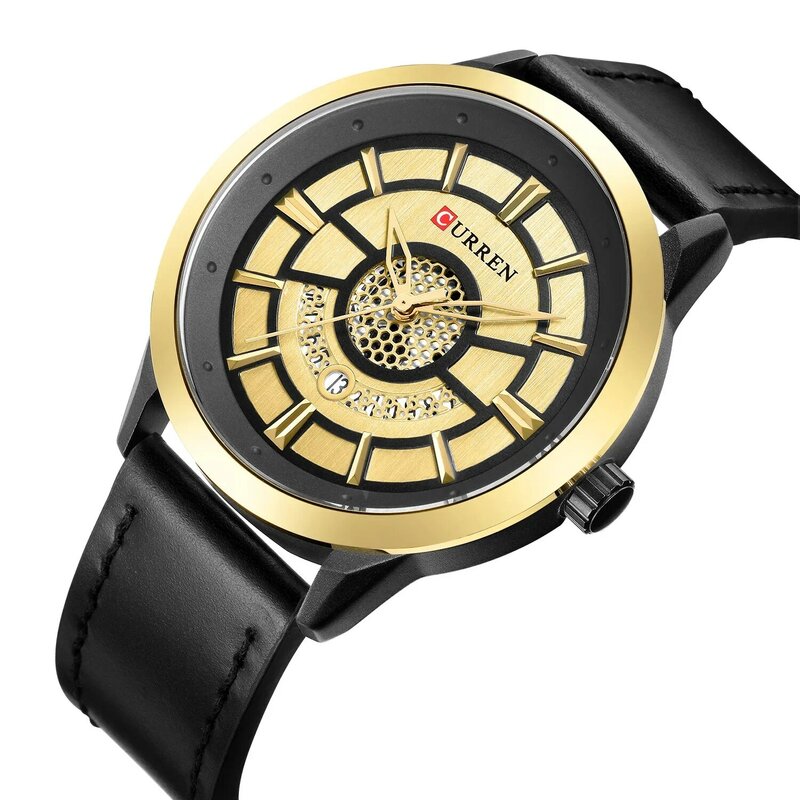 Zegarki męskie Curren 8330 wodoodporne zegarki kwarcowe kalendarz modny pasek zegarki męskie