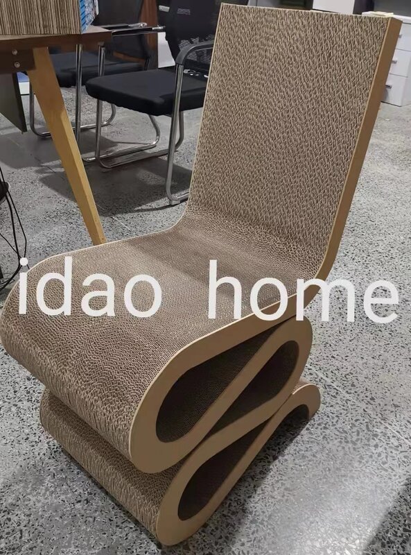 Hot sale Living room Armchair multi-function home design corrugated sides hardboard natural sofachair