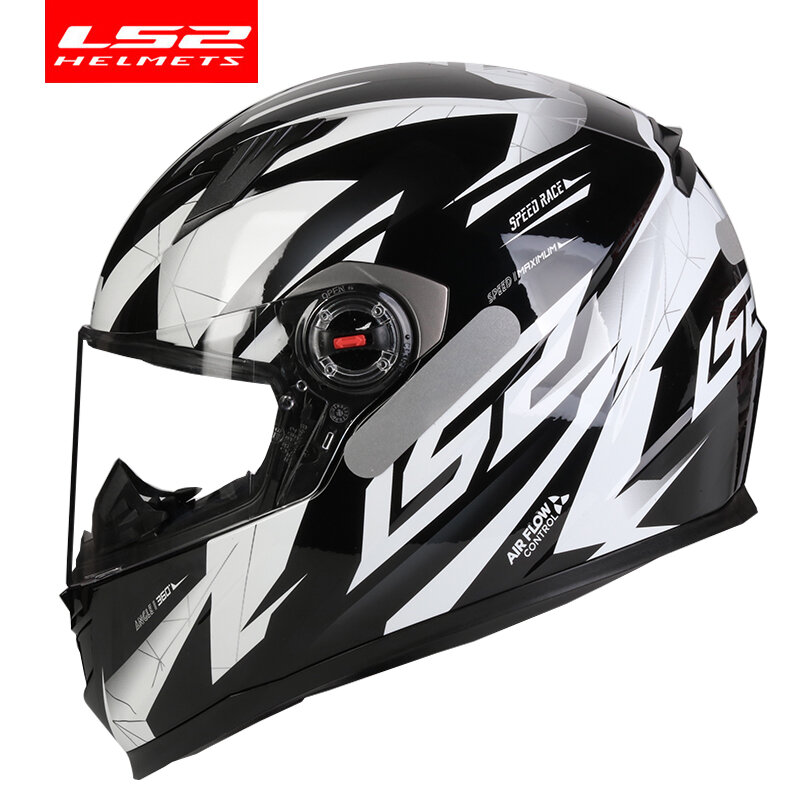 LS2 FF358 Wajah Penuh Moto Bersepeda Helm Berkualitas Tinggi Ls2 Brazil Bendera Capacete Casque Moto Helm ECE Disetujui Tidak Ada Pompa