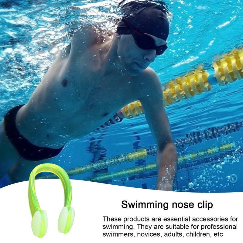 Natação nariz clipes natação nariz clipe nariz protetor macio silicone látex nariz plugues para crianças e adultos