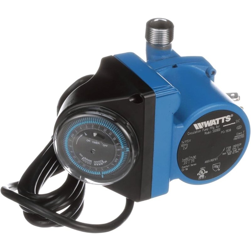 Watts Premier Extremely Quiet Instant Hot Water Recirculating Pump System with Built-In Timer for Tank
