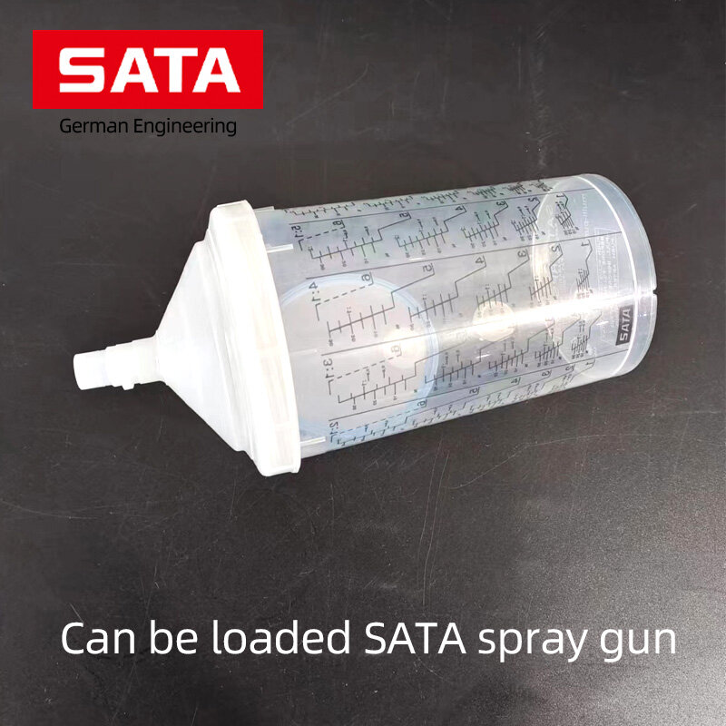 0.9L Alemão SATA Wash Free Spray Gun Pot Descartável Plástico Superior Pot Pintura Do Carro Pode Acessórios