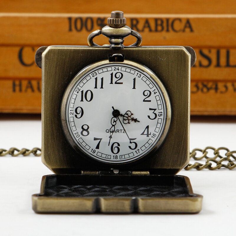 Steampunk Quartz Relógio de Bolso Masculino, Todo Caçador, Colar Antigo, Relógio de Corrente, Retro, Alta Qualidade