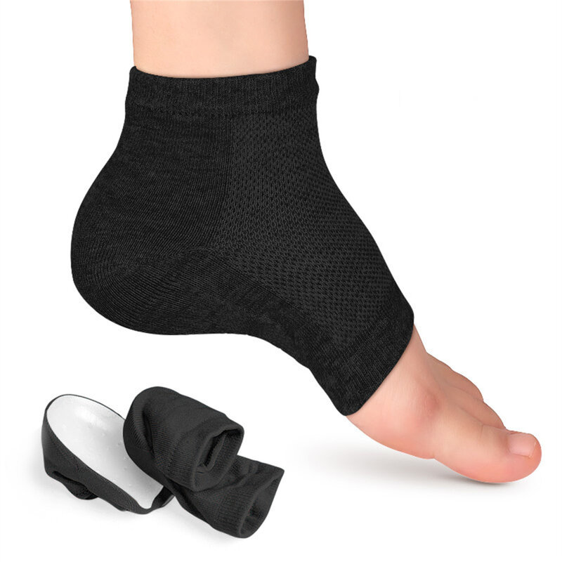 Calcetines deportivos de altura máxima para hombre y mujer, plantillas invisibles para aumentar la altura media, almohadillas para el talón