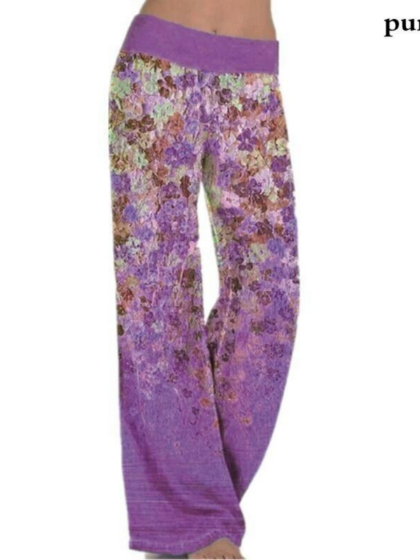 Pantalon de yoga à jambes larges imprimé pour femme, mince, décontracté, bohème, paquet, automne, hiver, 2023