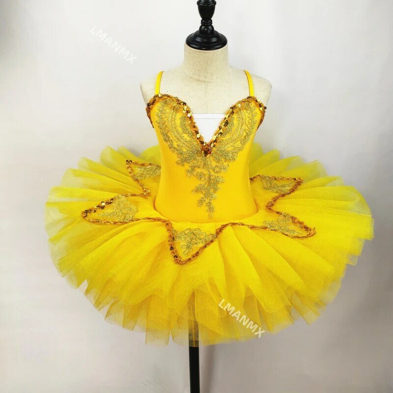 Falda de Ballet esponjosa para niña, ropa de actuación, vestido de ballet