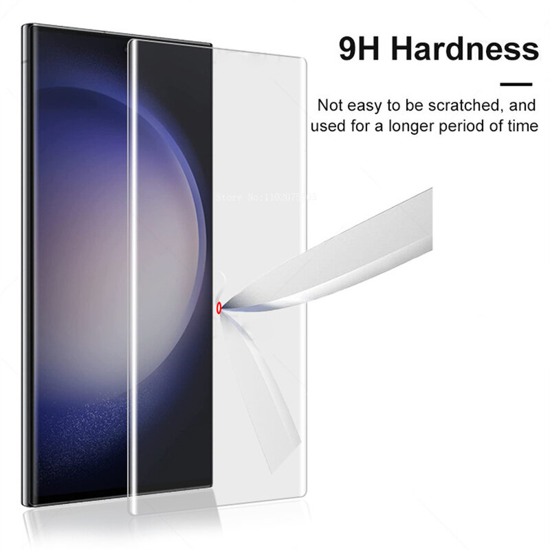 Tempered Glass UV Liquid Full Glue Screen Protector  For Samsung  S22 S23 Note 9 10 20 S10 S8 S9 Plus S21 S20 ULTRA