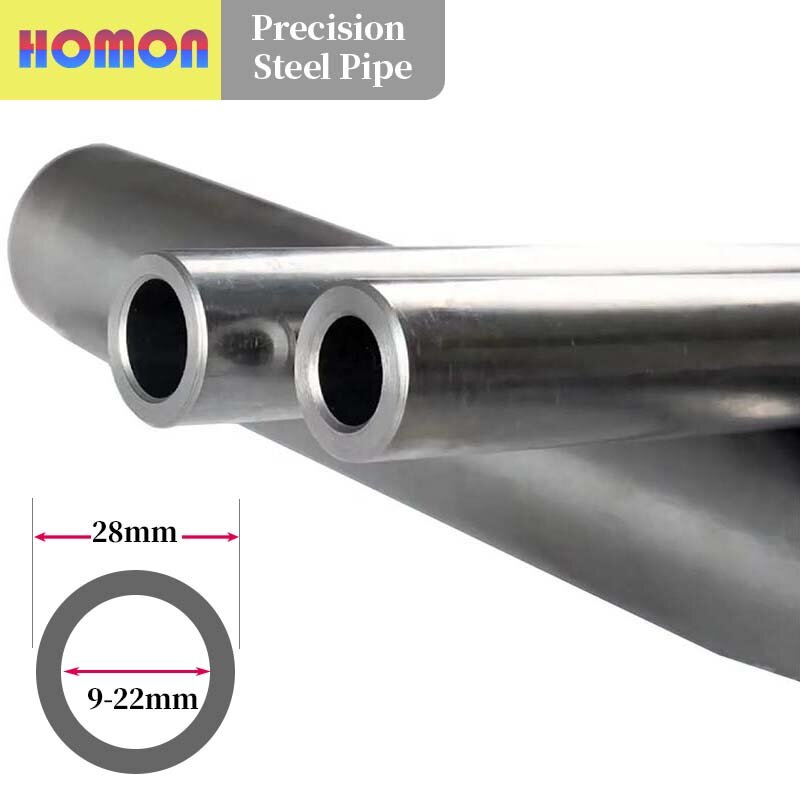 42crmo 28mm pipa baja presisi, pipa logam baja karbon di dalam dan di luar cermin talang