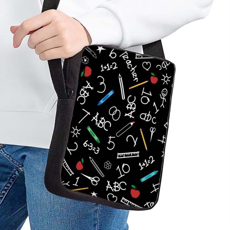 Jackherelook Science Experiment Math Formula Print Kids Small Capacity Bookbag Daily Crossbody Bag Leisure Travel Shoulder Bag