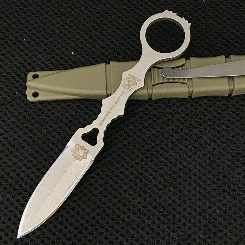 Liome-cuchillo táctico recto para caza al aire libre, herramienta EDC portátil de defensa de seguridad, Cuchillos militares de bolsillo para acampar, 176