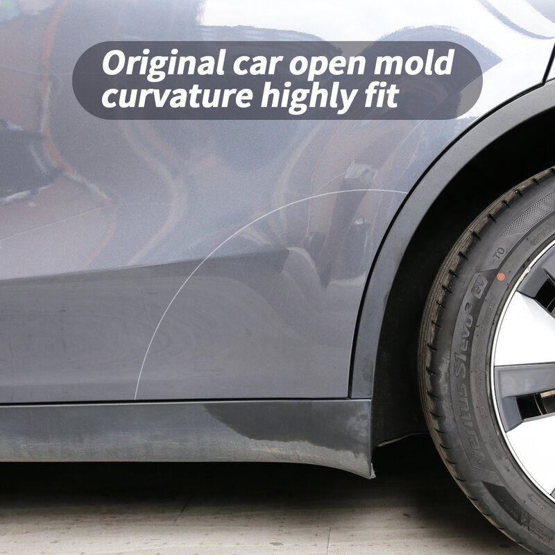 Lapisan pelindung transparan TPU pintu belakang depan, lapisan Anti goresan Port pengisi daya mobil tidak terlihat untuk Tesla Model 3 Y 2017-2023