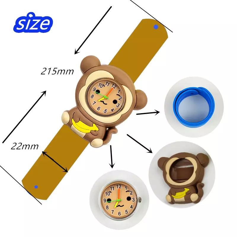 Cartoon Monkey relógios para crianças, pulseira esportiva impermeável, brinquedo bonito do cão, relógio eletrônico digital para crianças, fábrica por atacado, 10pcs