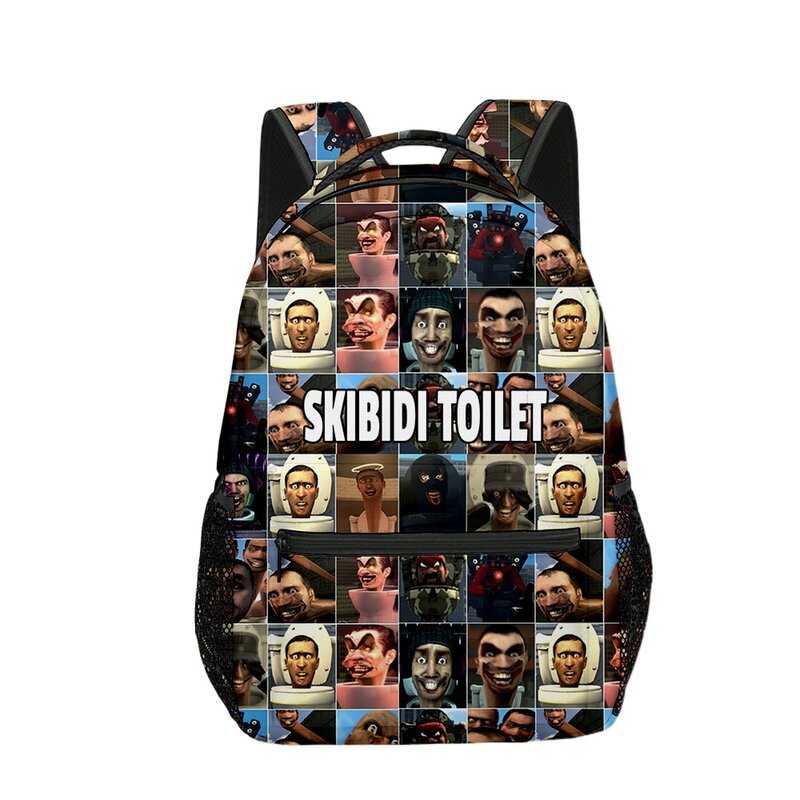 Skibidi-Sac à dos de toilette de dessin animé unique, cartable de jeu, sac à dos Oxford, sac de gril, nouveau, 2023