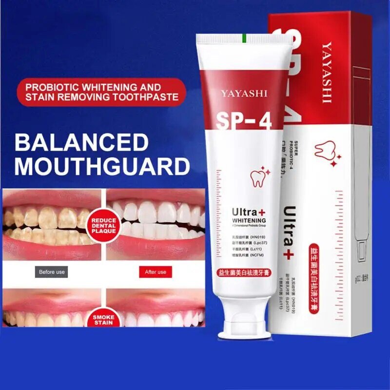 120g SP-4 Probiotic Whitening Toothpaste Brightening & Stain Removing SP4 Fresh Breath Enzyme Toothpaste Whitening Teeth