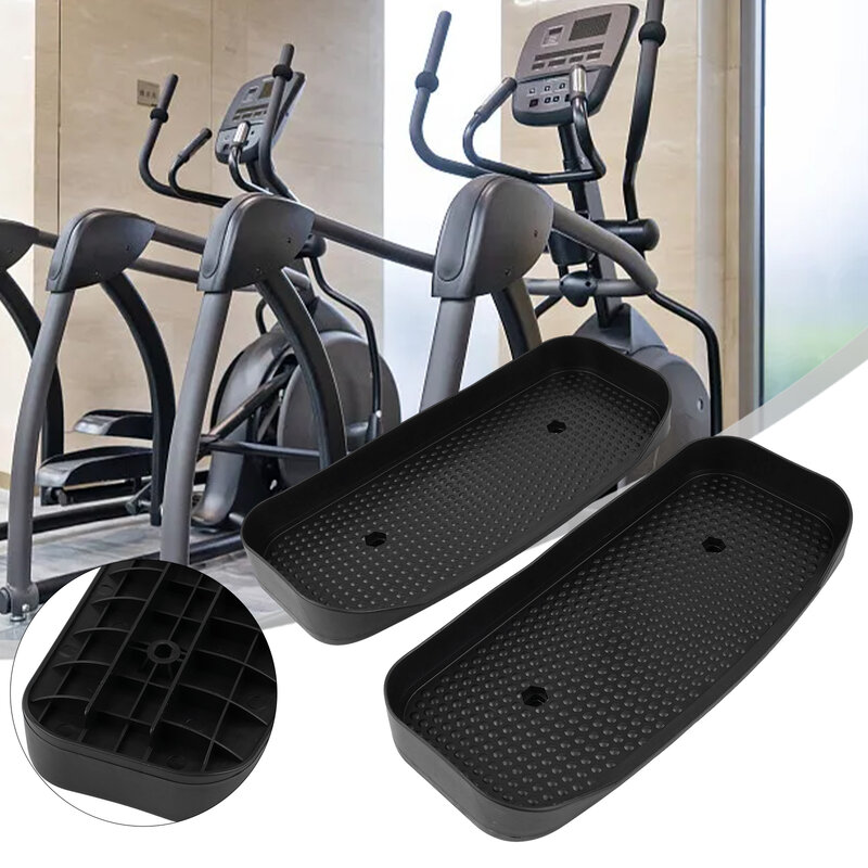 Pedal antiderrapante para Fitness, Preto Elíptico Buraco Substituições, Acessórios de alta qualidade, 1 PC, 34,5*15cm