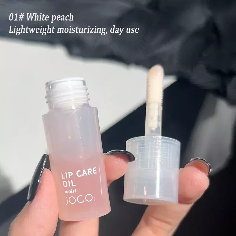 Transparent Lip Oil Glass Lip Gloss Fragrance Non-sticky Moisturizes Lip Tint Lip Plumper Lip Care Serum Primer Big Brush Head