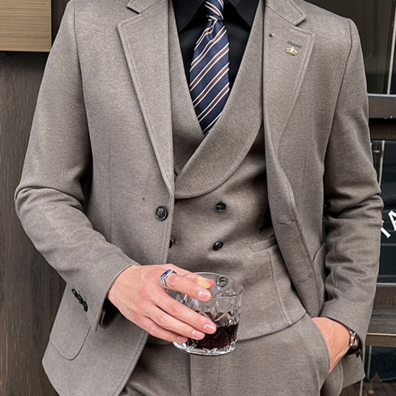 Manteau imbibé pour hommes, coupe couvertes, tissu de haute qualité, élégant, luxe, affaires, loisirs, mariage, grande taille, mode, nouveau, 5XL-M