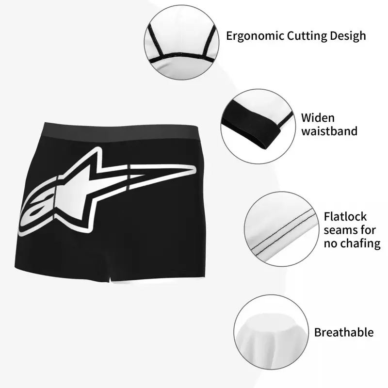 Bóxer de Motocross para hombre, ropa interior con estampado 3D, calzoncillos elásticos, Enduro