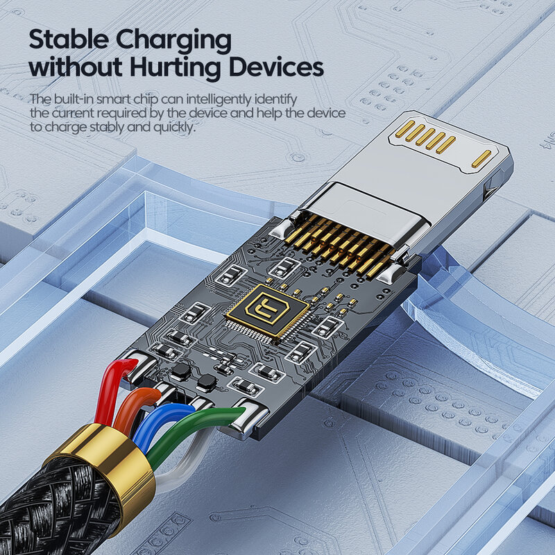 Toocki – câble USB 2,4 a pour recharge rapide et transfert de données, cordon de chargeur pour iPhone 14 13 12 11 Pro Max Mini Xs Xr X 8 iPad MacBook