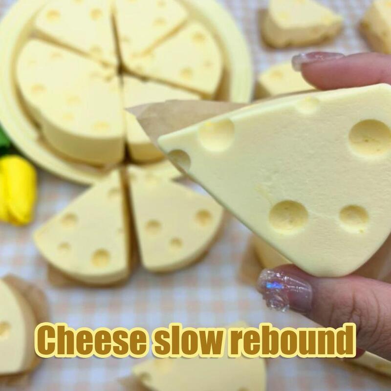 Sticky Cheese Slow Rebound Pinch Decompression Vent Toy Slow Rising Stress Relief Toys For Kids Children Gifts Fun Toys H3D7