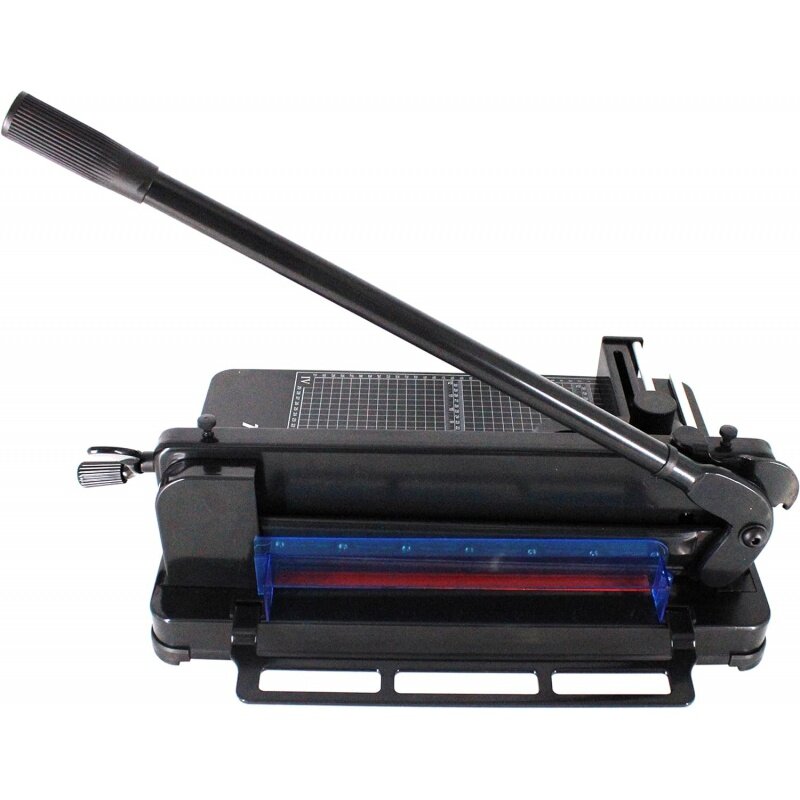Cortador de papel de guillotina de alta resistencia, 400 hojas de capacidad, A4, 12 ", recortadora de papel de pila, Base de acero, negro