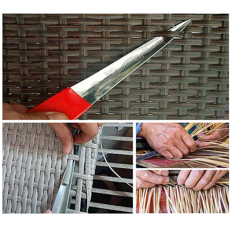Knife DIY Pry Cutter Tool Manganese Steel Needle Rattan Furniture Work Blade Knives Weaving Repairing Tools