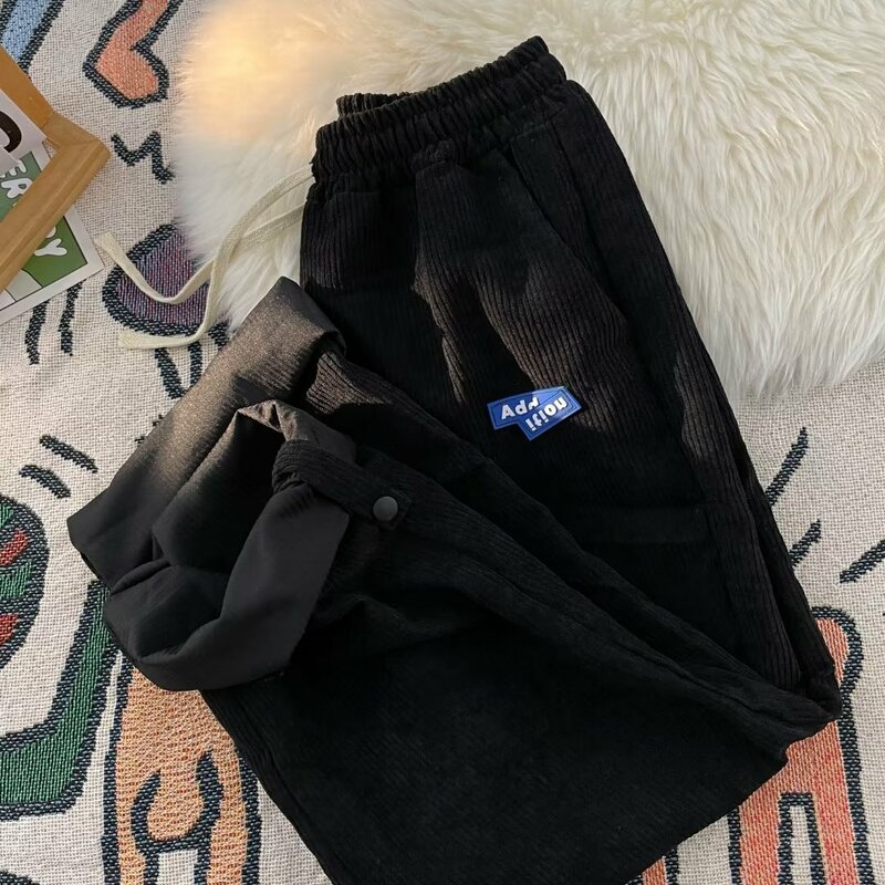 Sweatpants Man Loose Casual Solid Men Korean Fashion Buckle Casual Bloomers Fashion Trousers Casual Joggers Hip Hop Drawstring