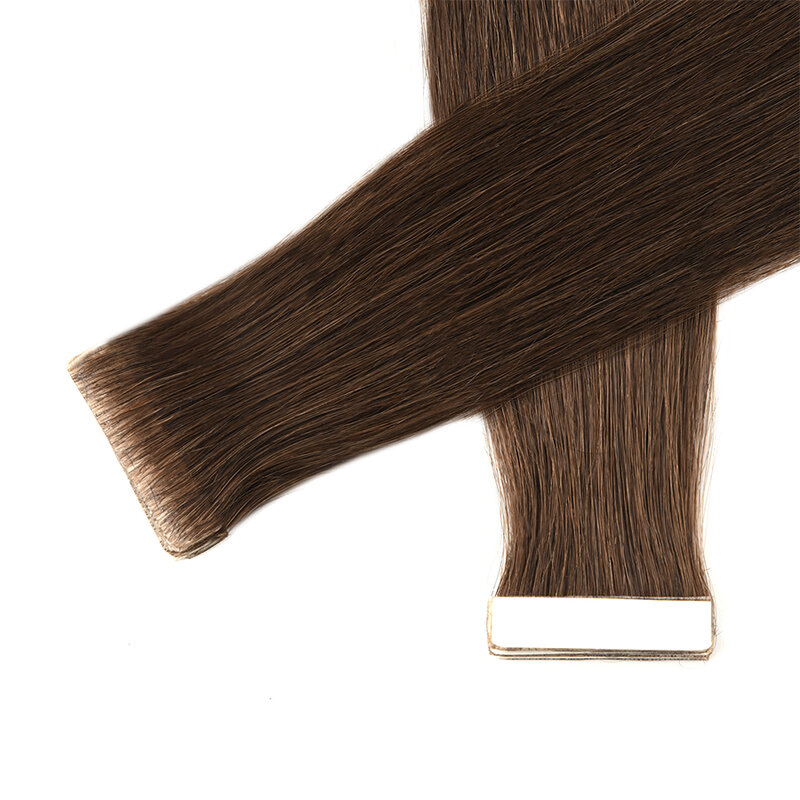 AW PU Skin Weft Tape Hair Extensions Invisible Tape in Hair Injection 8/16PCS Straight Remy Human Hair Virgin Hand Tied Tape Ins